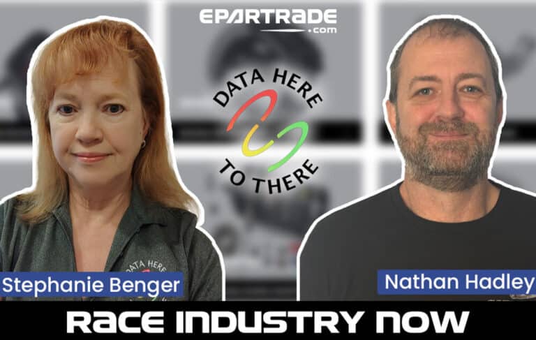 Stephanie Benger of DH2T and Nathan Hadley of Corvette Realm discussing strategies for building a profitable online racing parts store
